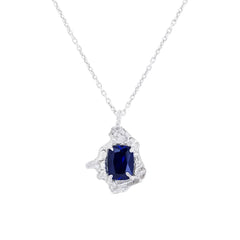 Leana Sapphire Argenti Recycled Silver Necklace