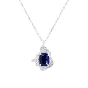 Leana Sapphire Argenti Recycled Silver Necklace