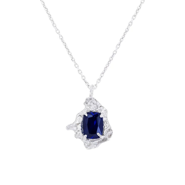 Leana Sapphire Argenti Recycled Silver Necklace