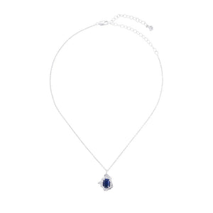 Leana Sapphire Argenti Recycled Silver Necklace