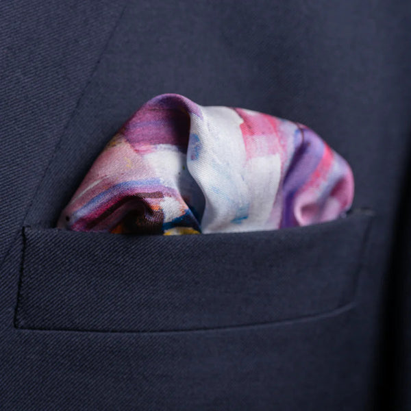 Neck & Neck Horse Racing Silk Pocket Square