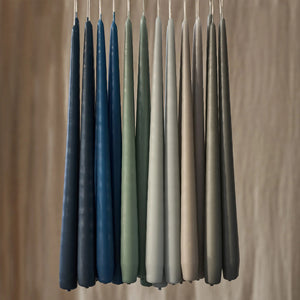 Evergeen Tapered Dinner Candle Hanging Pair