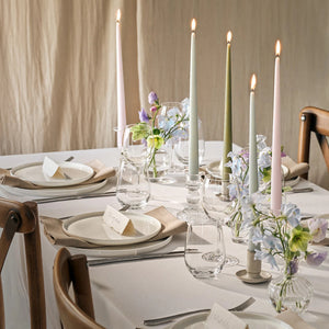 Ivory Tapered Dinner Candle Hanging Pair