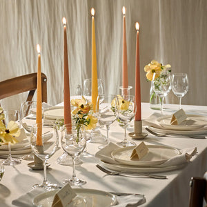 Terracotta Tapered Dinner Candles Hanging Pair