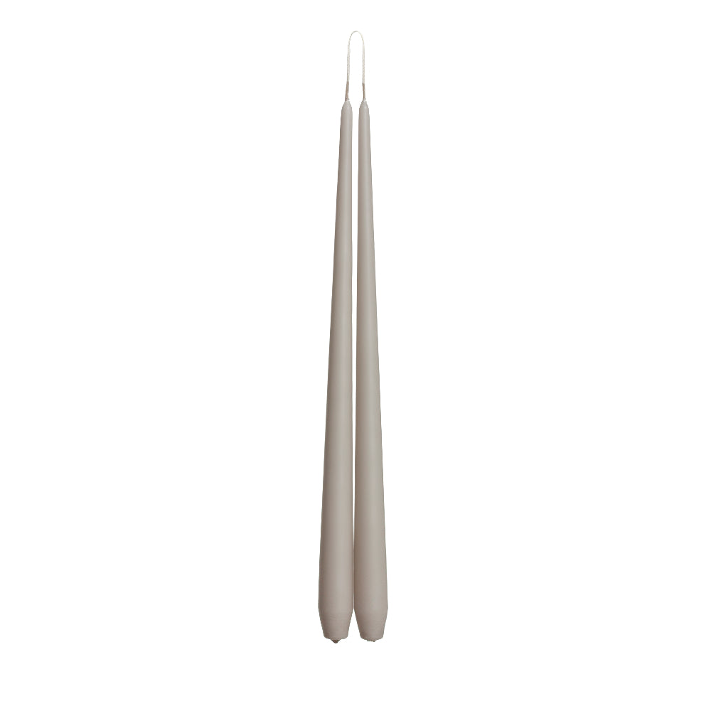 Taupe Tapered Dinner Candle Hanging Pair