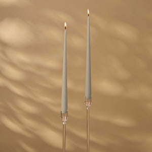 Taupe Tapered Dinner Candle Hanging Pair