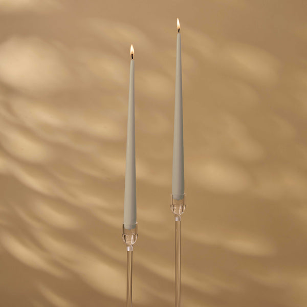 Taupe Tapered Dinner Candle Hanging Pair