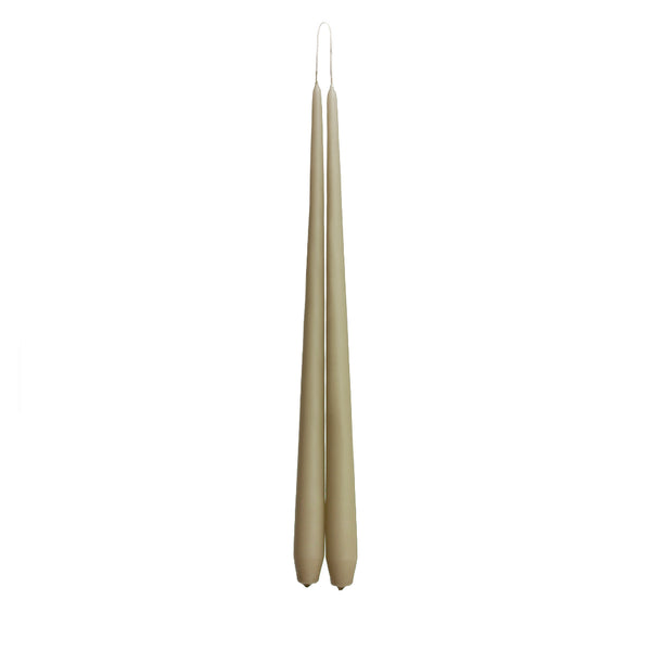 Olive Tapered Dinner Candle Hanging Pair