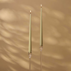 Olive Tapered Dinner Candle Hanging Pair