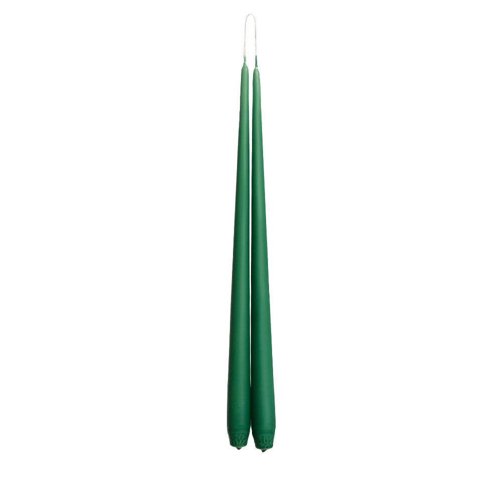 Evergeen Tapered Dinner Candle Hanging Pair