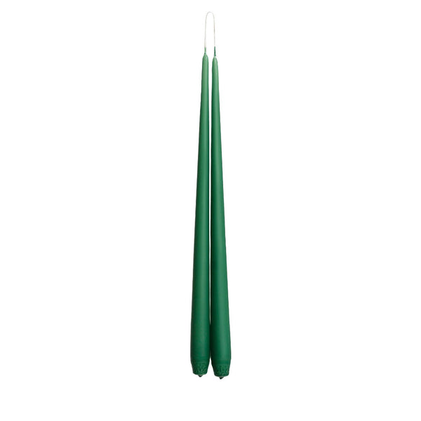 Evergeen Tapered Dinner Candle Hanging Pair