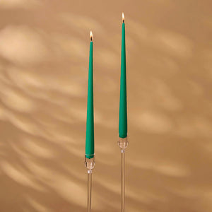 Evergeen Tapered Dinner Candle Hanging Pair