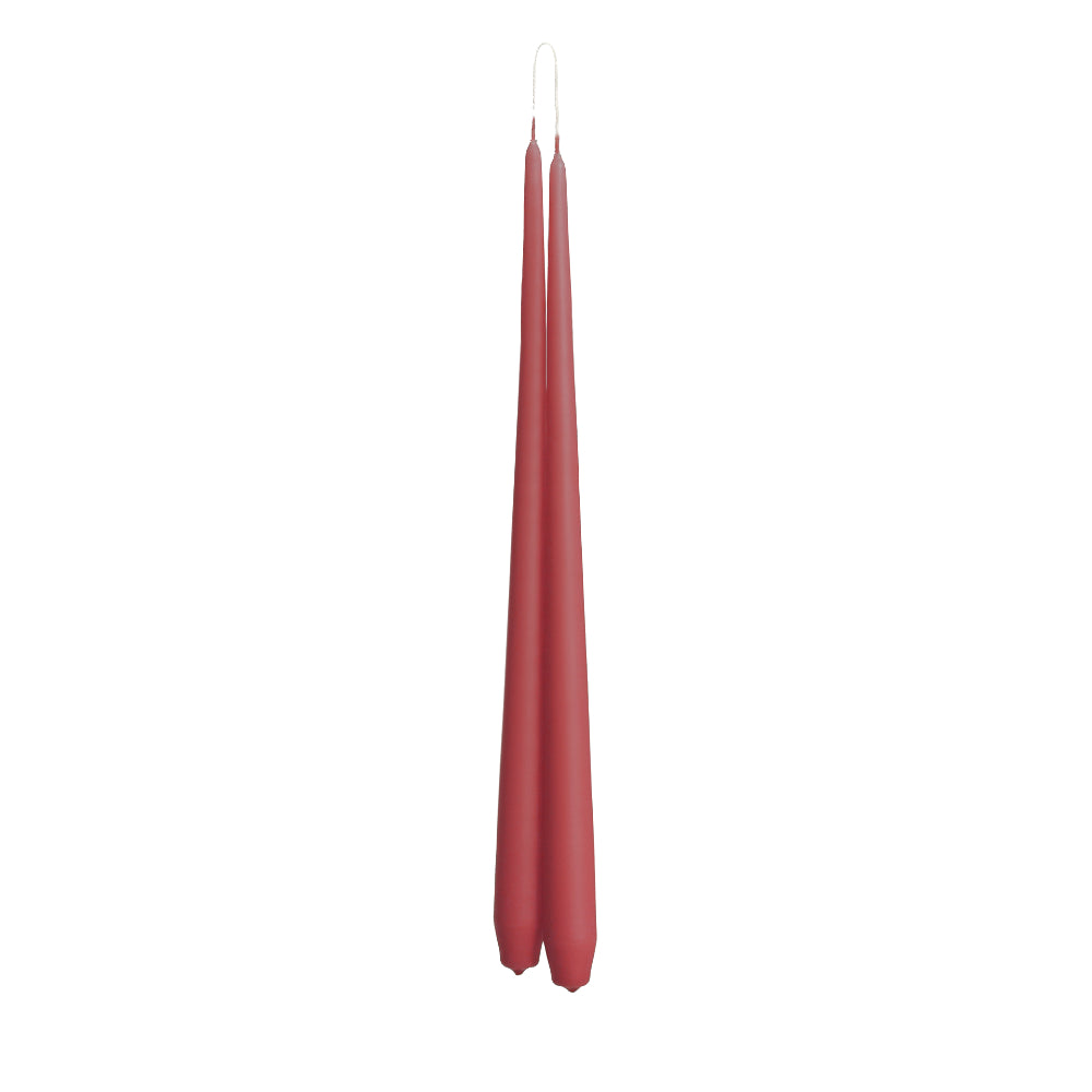 Wine Tapered Dinner Candle Hanging Pair
