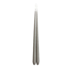 Elephant Grey Tapered Dinner Candles Hanging Pair