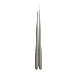 Elephant Grey Tapered Dinner Candles Hanging Pair