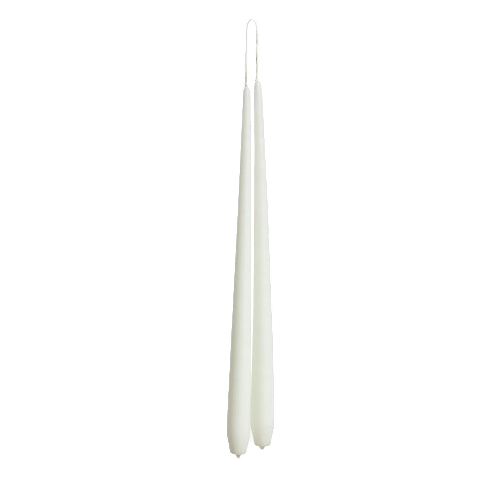 Ivory Tapered Dinner Candle Hanging Pair