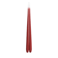 Winter Red Tapered Dinner Candle Hanging Pair