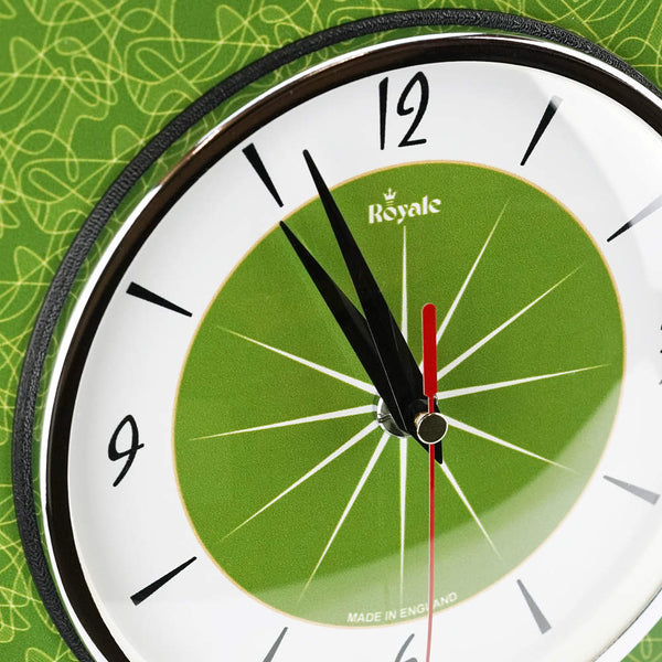 Pebble Mid Century Modern Wall Clock Avocado