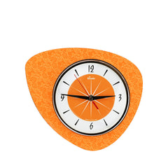 Pebble Mid Century Modern Wall Clock Tangerine