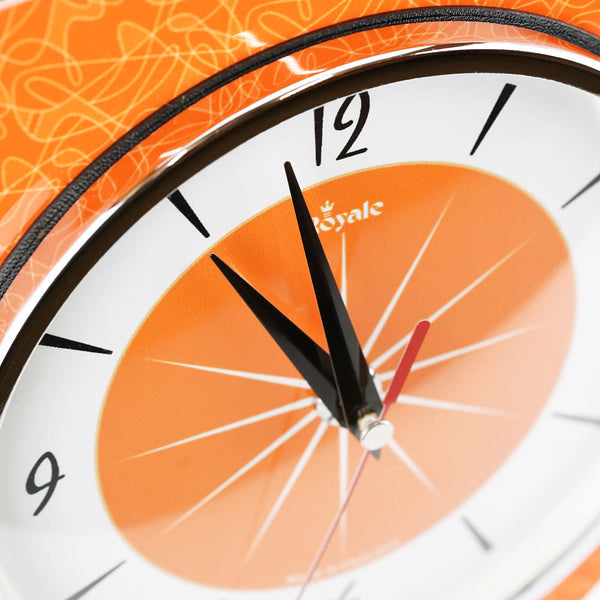 Pebble Mid Century Modern Wall Clock Tangerine