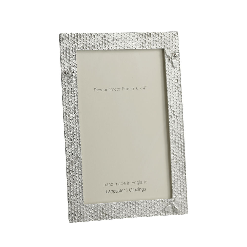 Honeycomb Pewter Photo Frame 6x4"