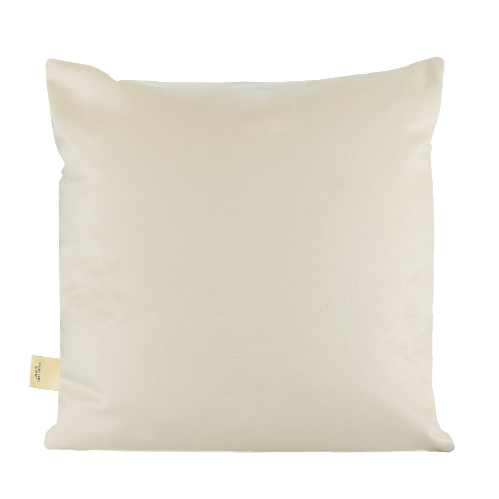 Aldrine Cottage Garden Luxury Velvet Cushion With Feather Filling White