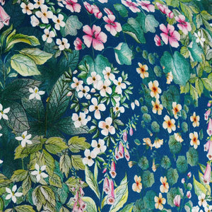 Aldrine Cottage Garden Luxury Velvet Cushion With Feather Filling Teal