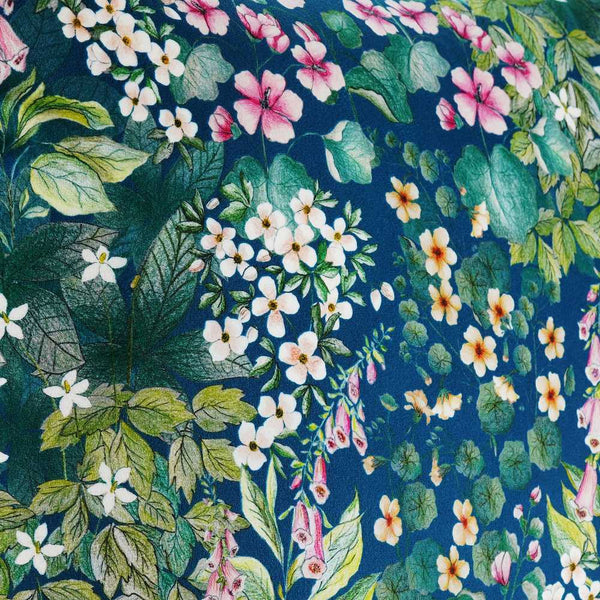 Aldrine Cottage Garden Luxury Velvet Cushion With Feather Filling Teal