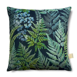 Osmunda Ferns Luxury Velvet Cushion With Feather Filling