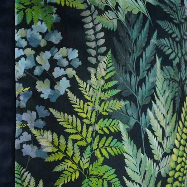 Osmunda Ferns Luxury Velvet Cushion With Feather Filling