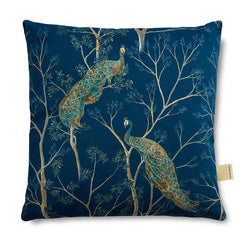 Irelene Peacock Luxury Velvet Cushion With Feather Filling