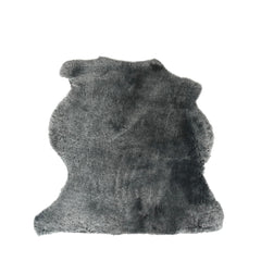 Snowdon Single Sheepskin Throw Rug Steel Grey