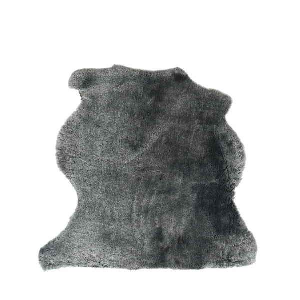 Snowdon Single Sheepskin Throw Rug Steel Grey