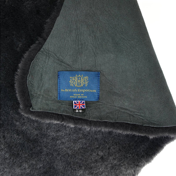 Snowdon Single Sheepskin Throw Rug Steel Grey