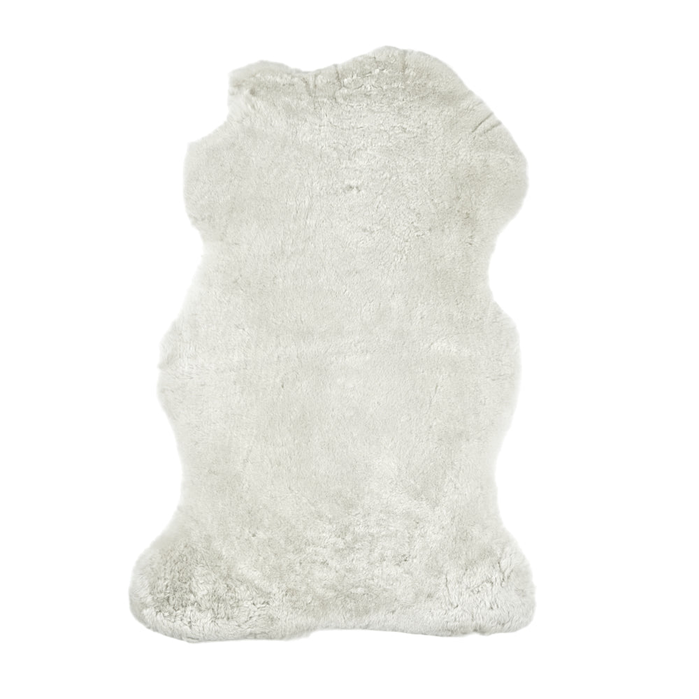 Snowdon Single Sheepskin Throw Rug Ivory Ice