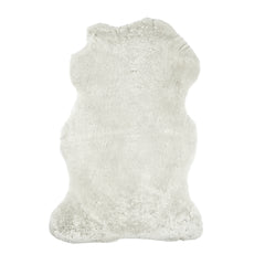 Snowdon Single Sheepskin Throw Rug Ivory Ice