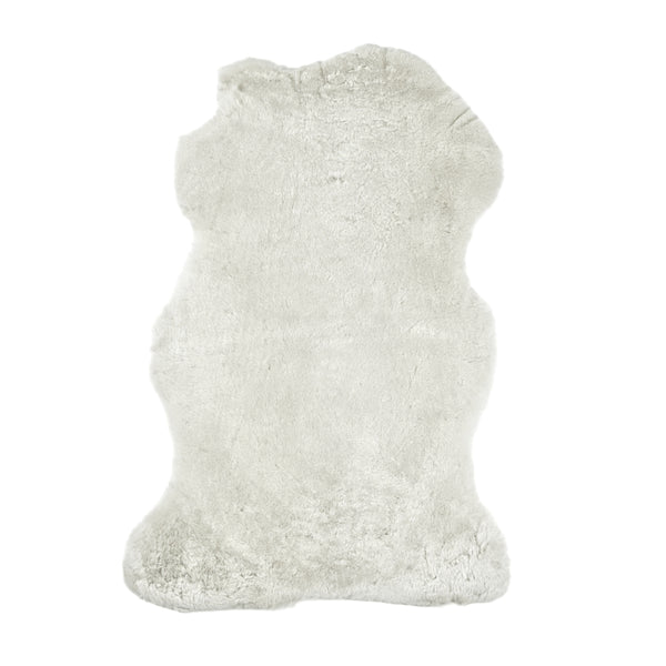 Snowdon Single Sheepskin Throw Rug Ivory Ice