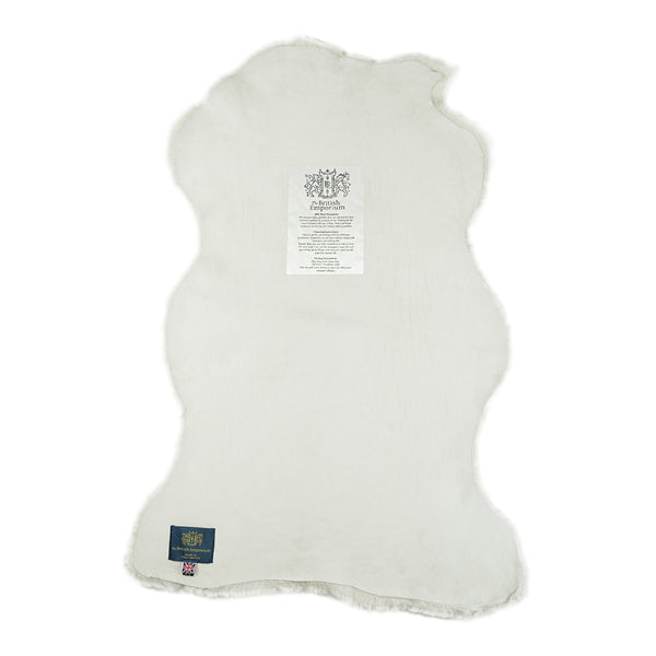 Snowdon Single Sheepskin Throw Rug Ivory Ice