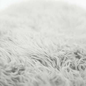Yetti Single Sheepskin Throw Rug Stonewall Grey