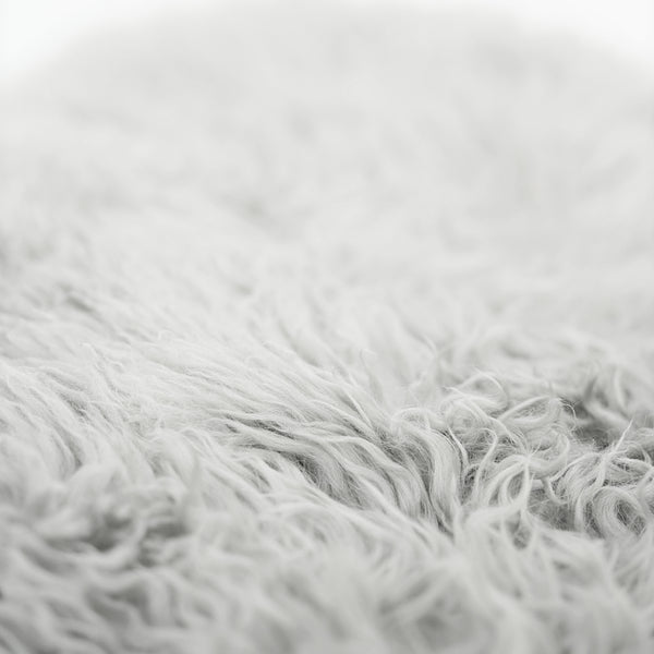 Yetti Single Sheepskin Throw Rug Stonewall Grey