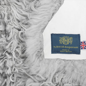 Yetti Single Sheepskin Throw Rug Stonewall Grey