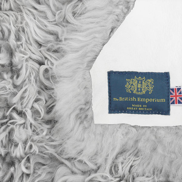 Yetti Single Sheepskin Throw Rug Stonewall Grey