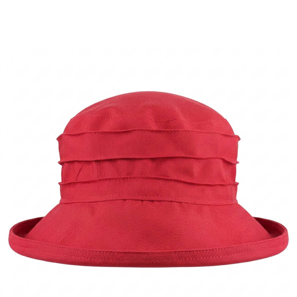 Matilda Packable Rain Hat Maroon Red