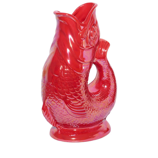 Red Lustre Gluggle Jug Pitcher 1.2L
