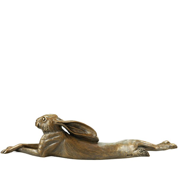 Hare Reclining Cold Cast Bronze Sculpture