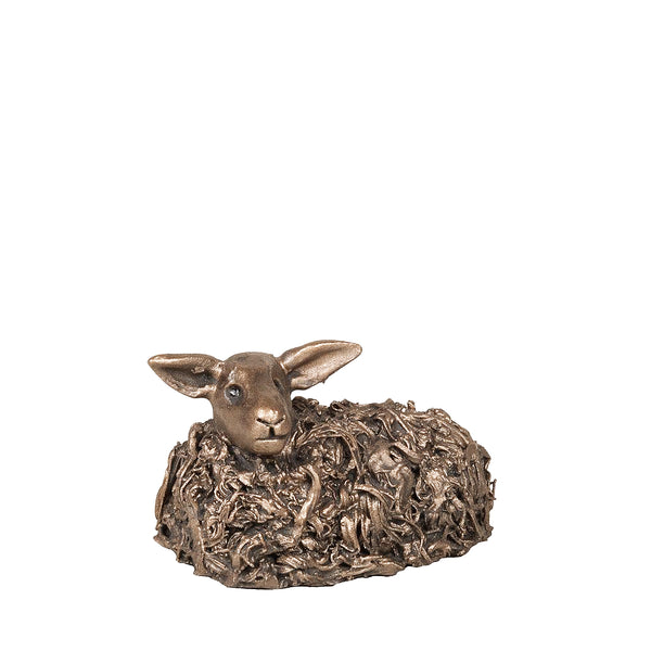 Swaledale Ewe Sitting Miniature Cold Cast Bronze Sculpture