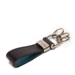 Sterling Stirrup Keyring Two Tone Turquoise