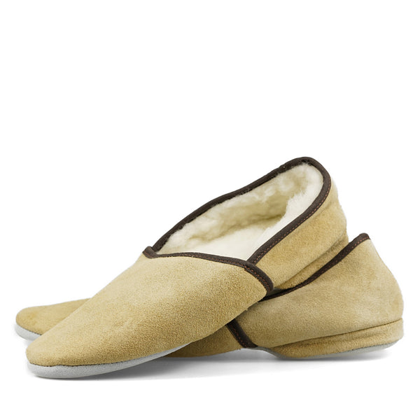 Lambswool Lined Wool Slippers Grecian Style