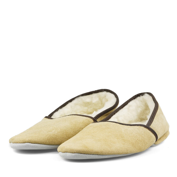 Lambswool Lined Wool Slippers Grecian Style