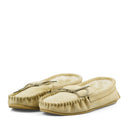 Natural Suede Lambswool Moccasins